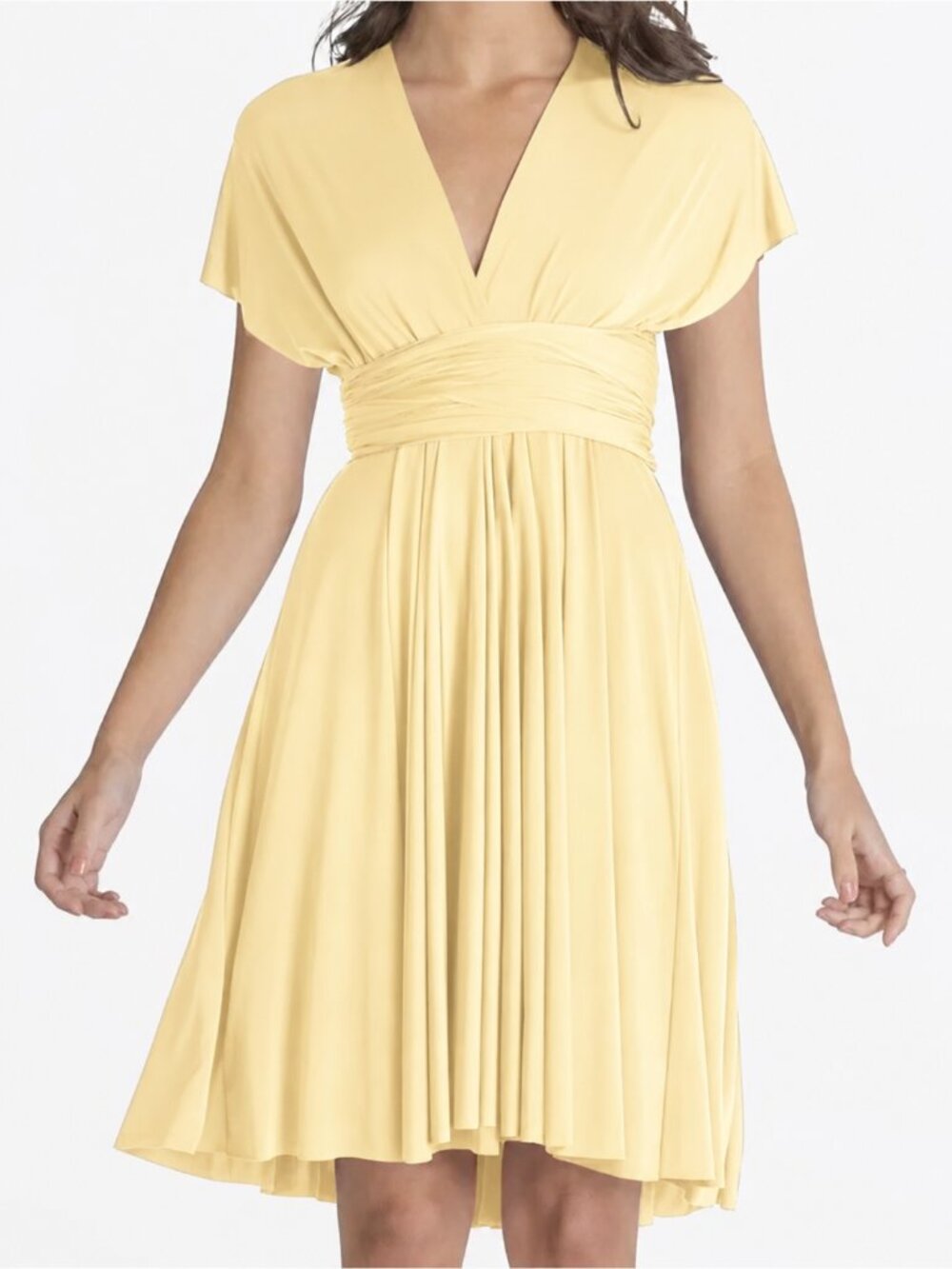 Henkaa Sakura Midi Convertible Dress - Butter Yellow, One Size